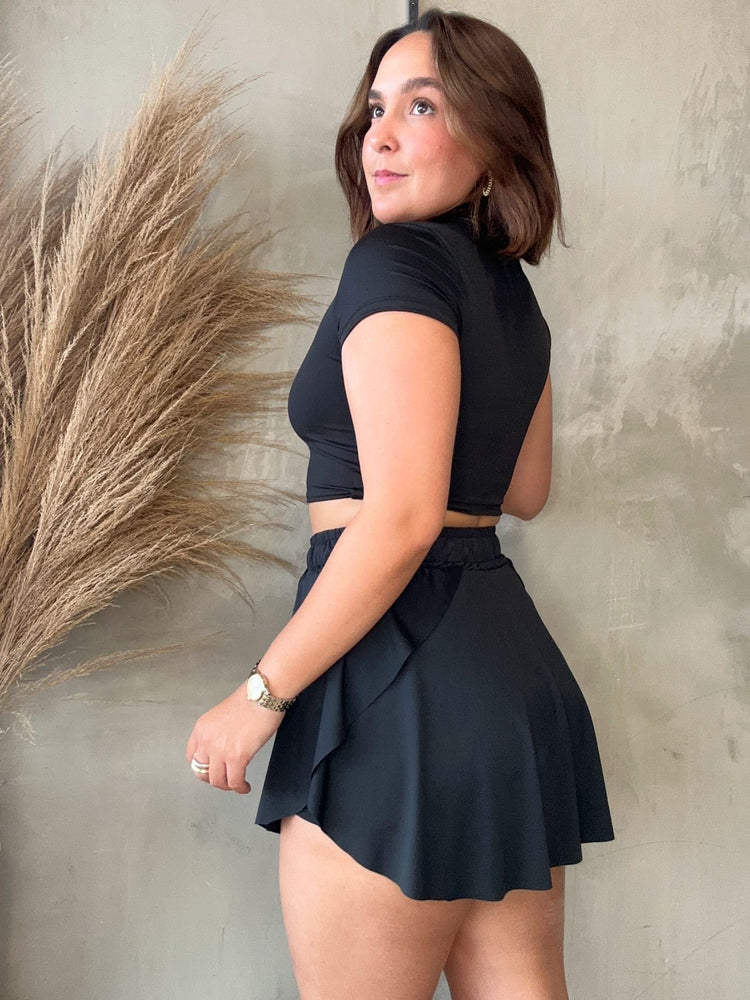 Patty Black Active Skort