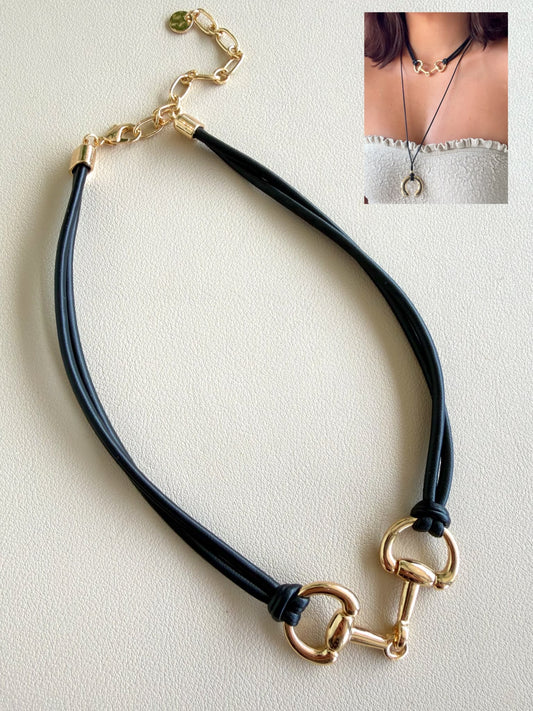 Horseshoe Cord Necklace