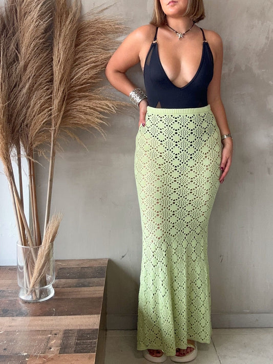 FINAL SALE - Cece Matcha Skirt