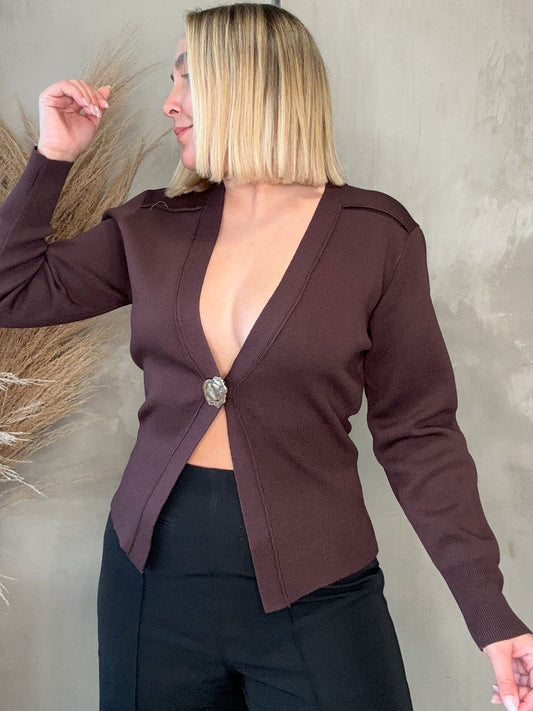 FINAL SALE - Lillian Chocolate Sweater