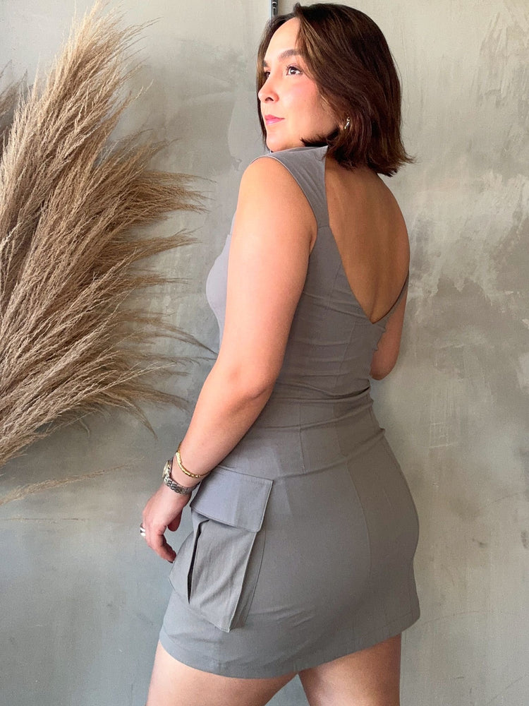 Roxanne Cargo Zipper Dress