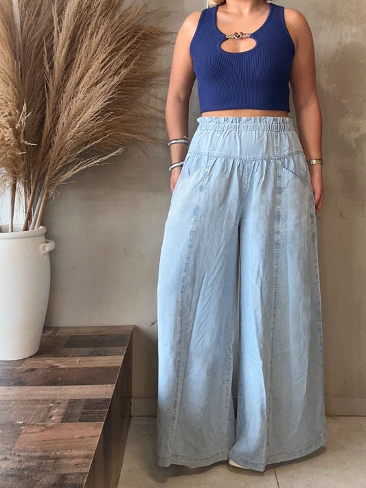 Grace Heart Detailed Navy Top