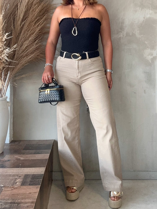 Angela Beige Jean