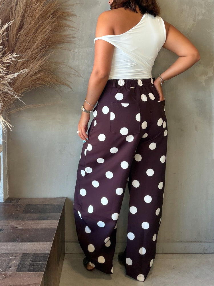 Marjo Brown/White Polka Jean