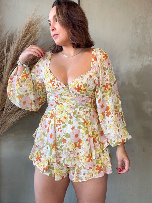 FINAL SALE - Floral Romper