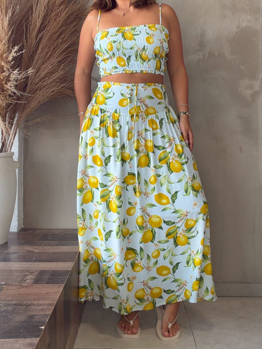 Lemons Top & Skirt Set