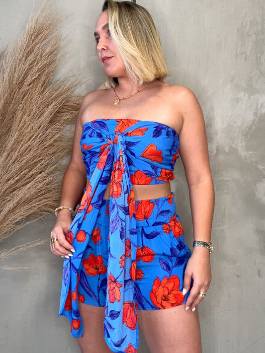 Amy Blue Floral Set