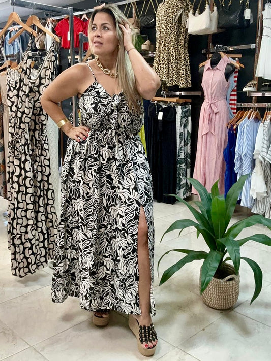 FINAL SALE - PLUS Floral Slit Maxi