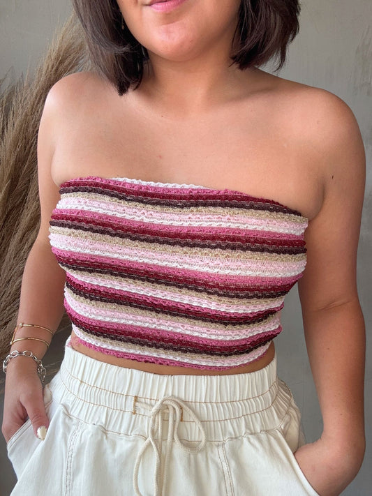Stacy Mauve Tube Top