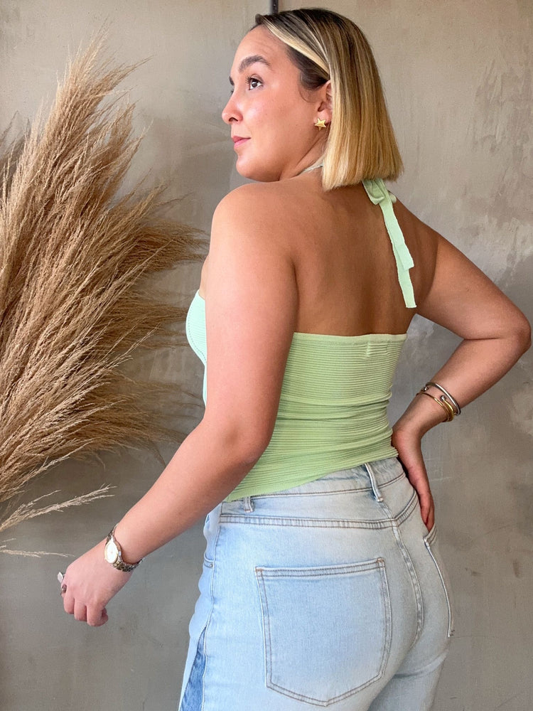 Perla Mint Textured Top