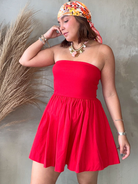 Ximena Red Tube Dress