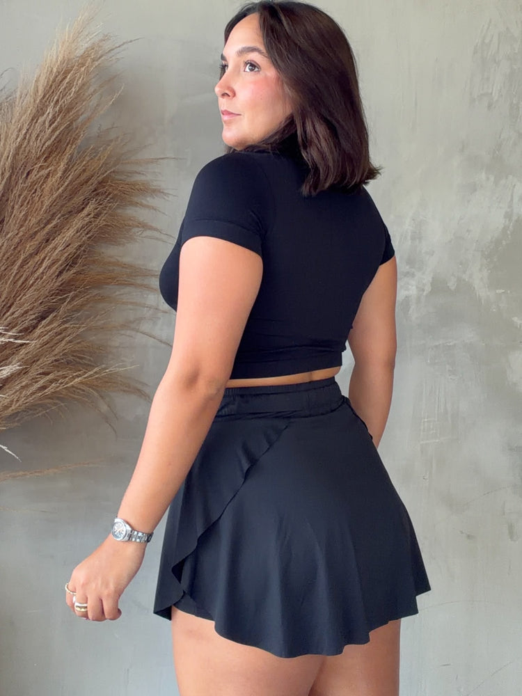 Carolina Black Crop Tee