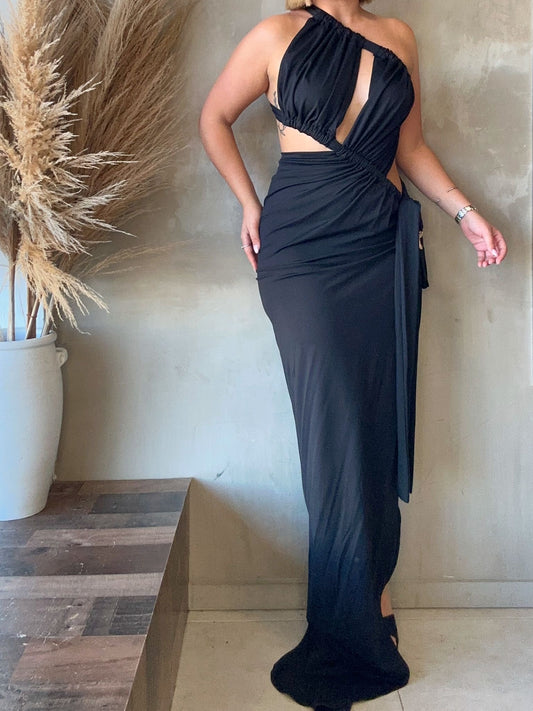 FINAL SALE - Leilah Black Maxi Dress