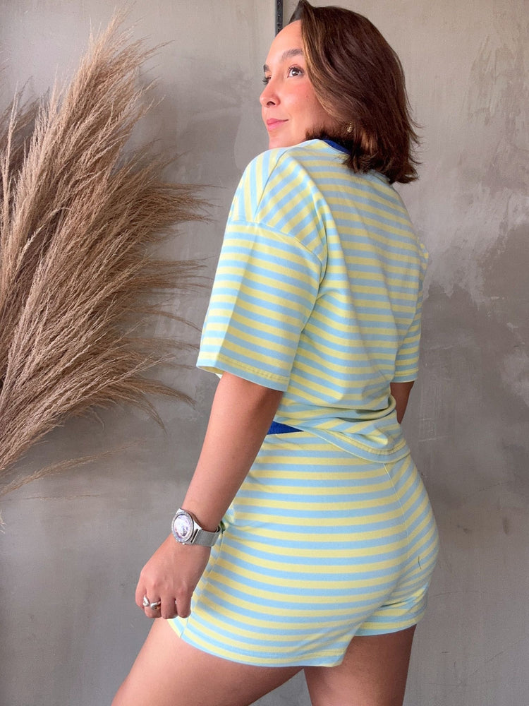 Eliana Blue Striped Set