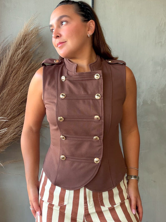 Chocolate Napoleon Vest