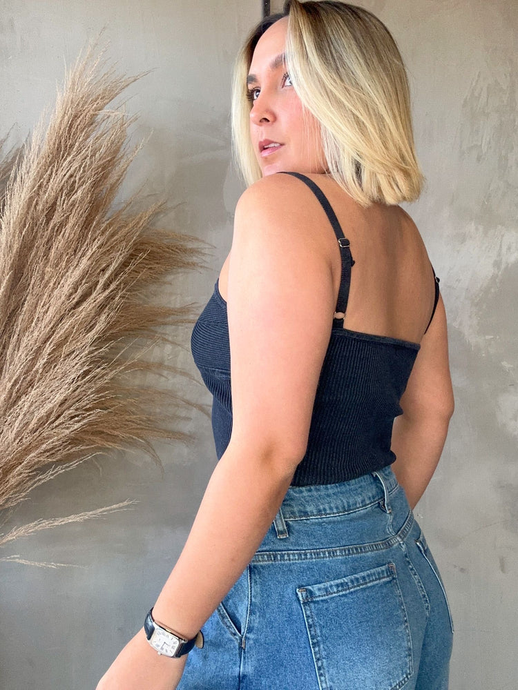 Kaylee Black Knit Top