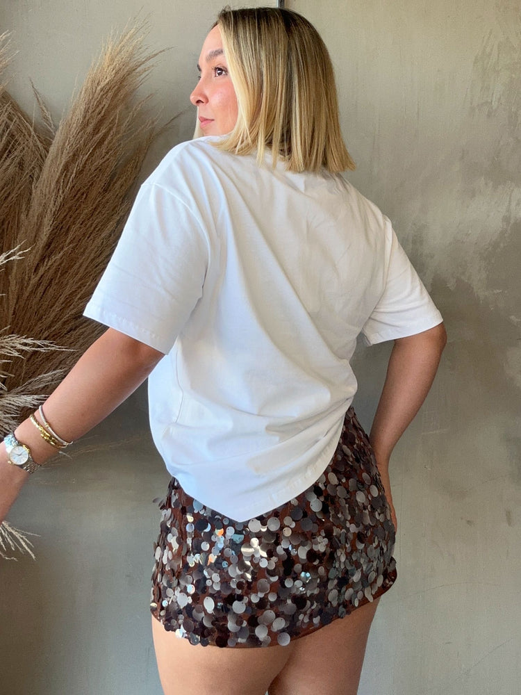 FINAL SALE - Graciela Brown Sequins Skirt