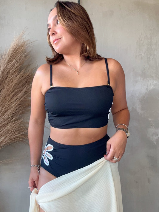 Petal Cut Out Two Piece Swimsuit