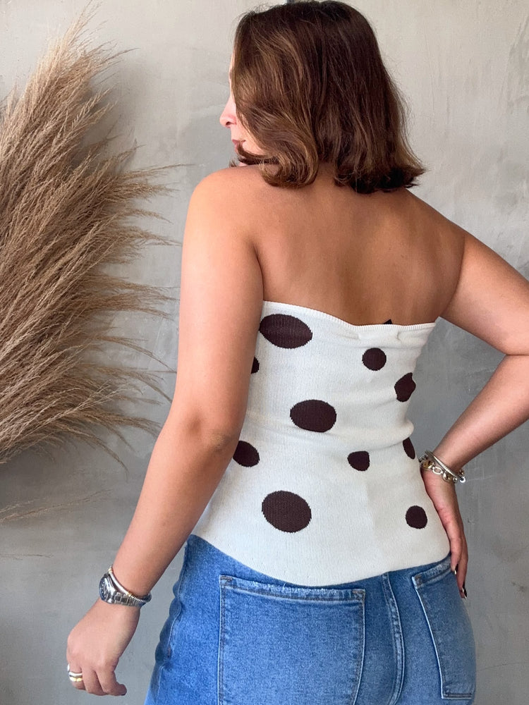 Jen White Polka Dots Top