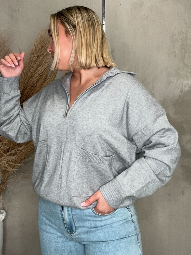 FINAL SALE - Mariana Grey Sweater