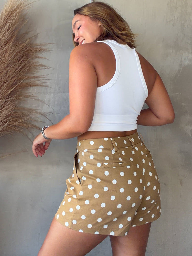 Marvis Beige Polka Dots Short