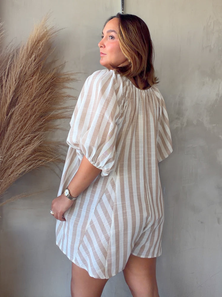 Martina Striped Romper