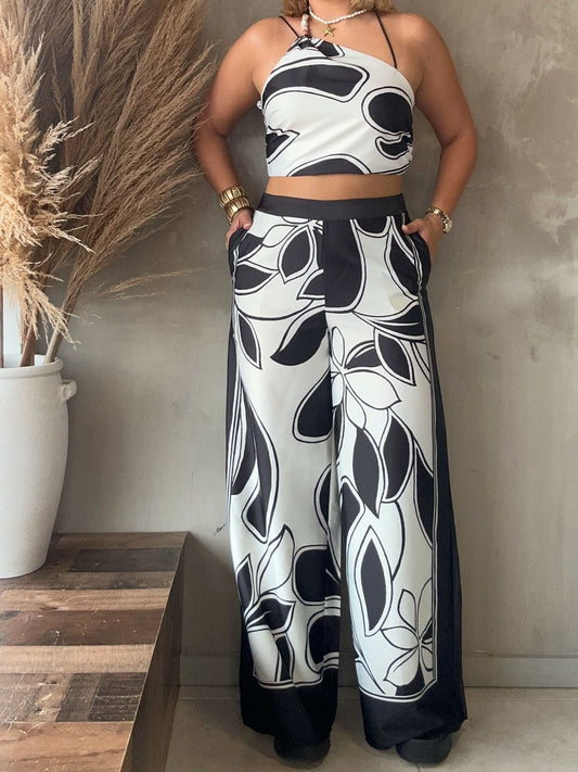 FINAL SALE - Jeniffer Bk&Wht Printed Set