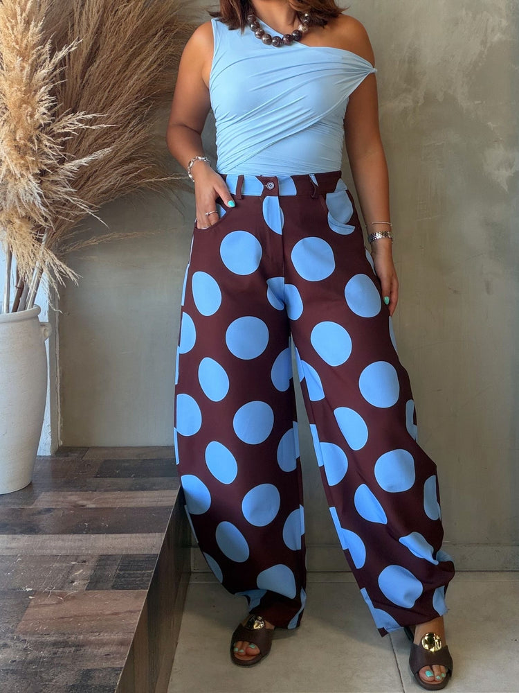 Marjo Brown/Blue Polka Jean