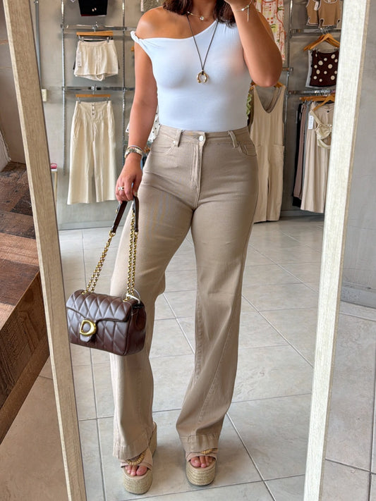 Angela Beige Jean