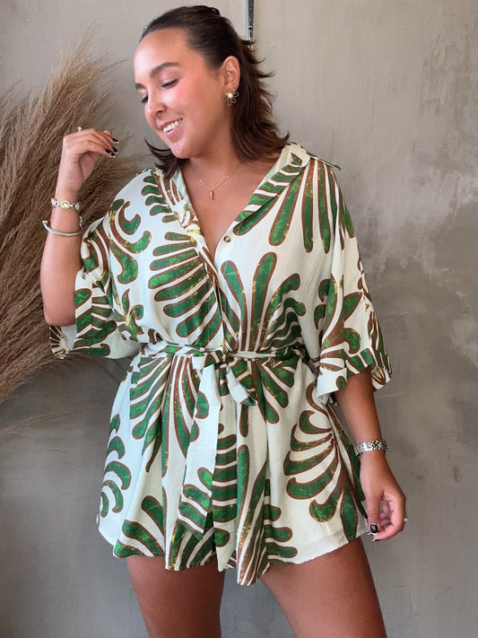 Sienna Olive Romper
