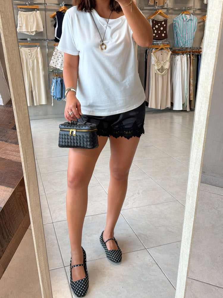 Carol Black Lace Shorts