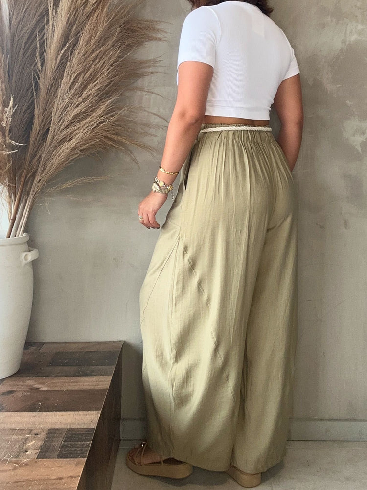 Margo Linen Barrel Pants