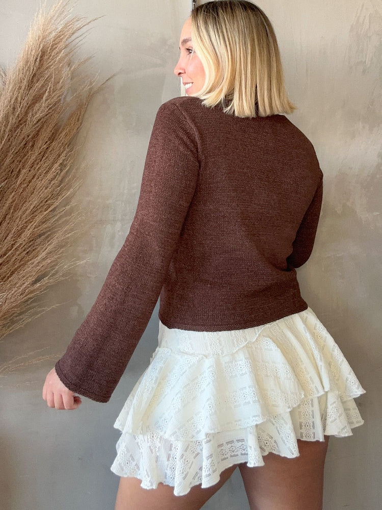 FINAL SALE - Sofi Chocolate Sweater Top