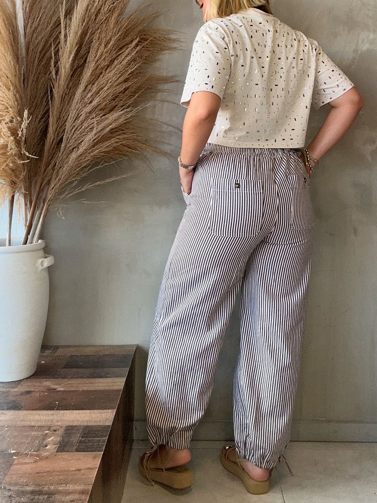 Lizbeth Striped Mocha Jean