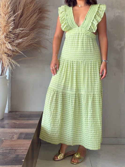 Marie Ruffle Maxi Dress