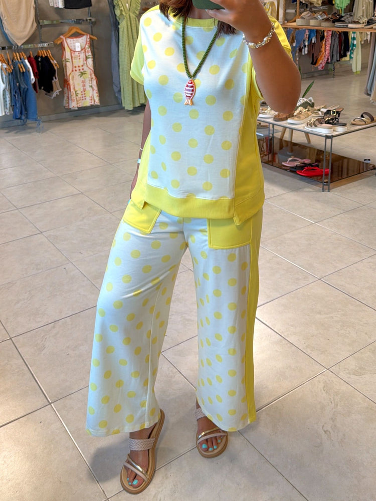 Luca Yellow Polka Dots Set