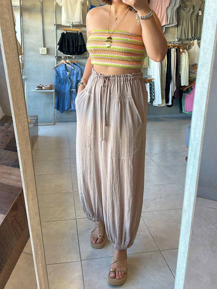 Liberty Beige Relaxed Pants