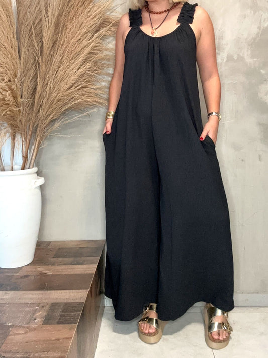 Onyx Ruffled Jumpsuit