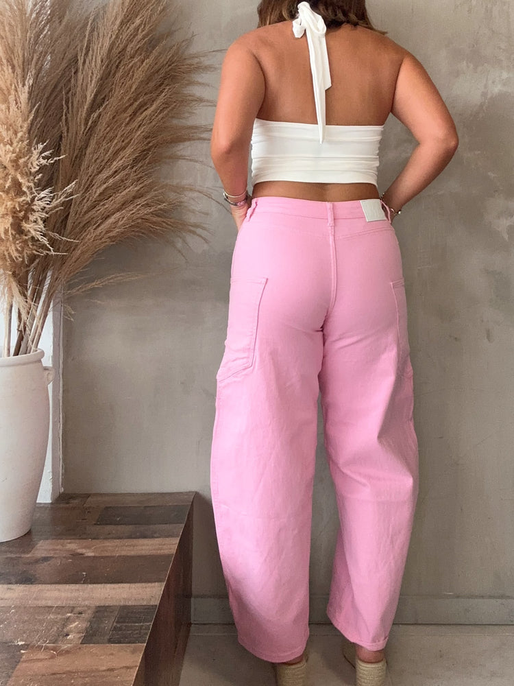 Paulette Pink Barrel Jean