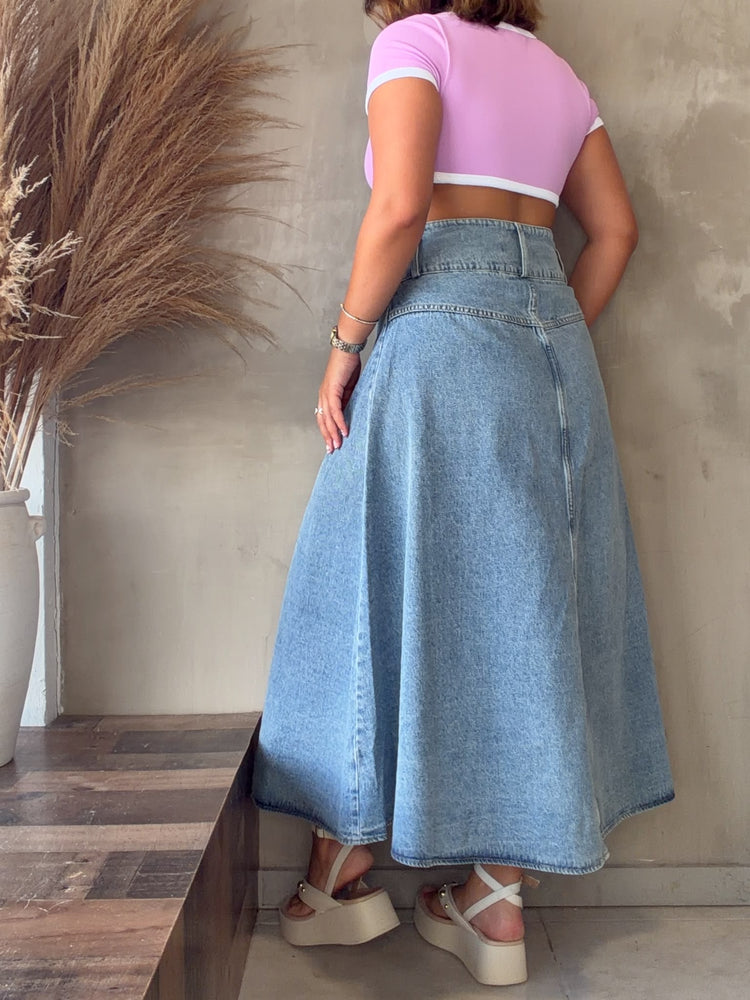 Claire Denim Maxi Skirt