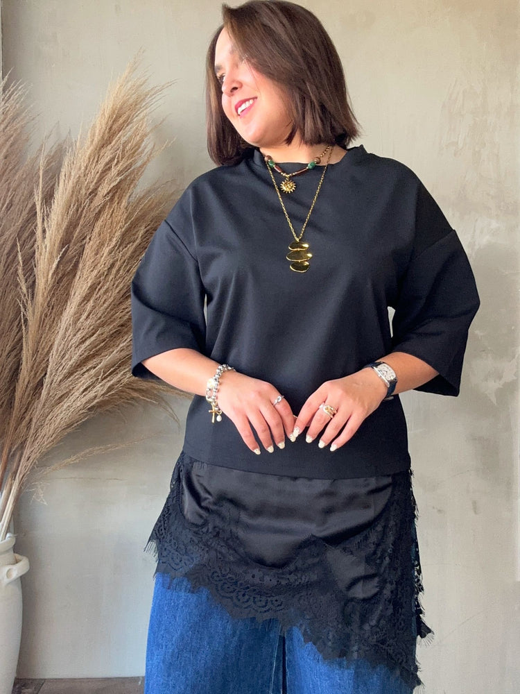 Saylor Black Lace Dress