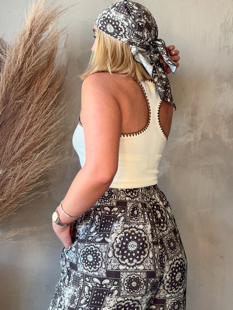 FINAL SALE - Dalila Boho Palazzo & Scarf Set