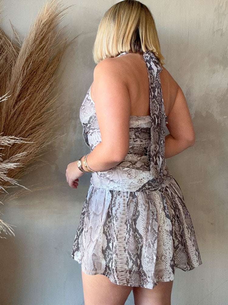 FINAL SALE - Agnes Snake Print Dress