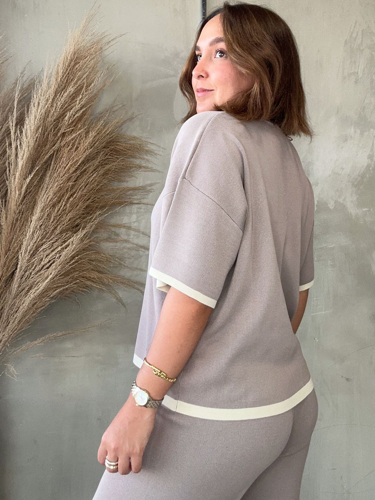 Noelia Taupe Knit Set