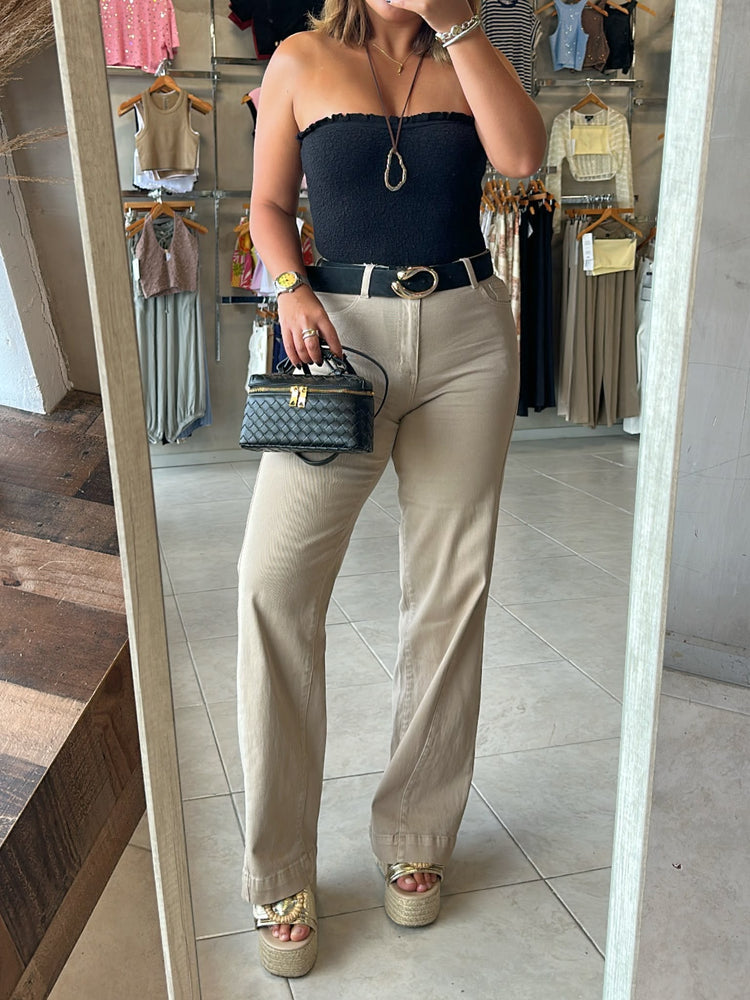 Angela Beige Jean