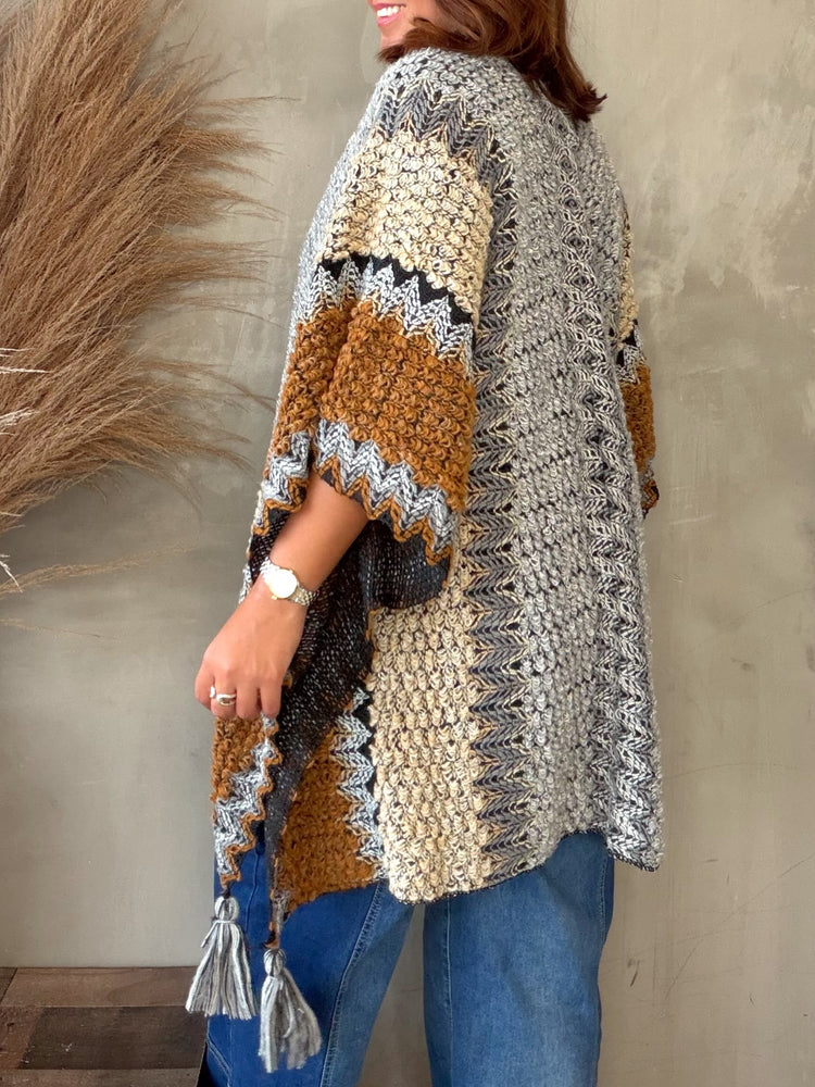 Gia Grey/Coffee Cardigan