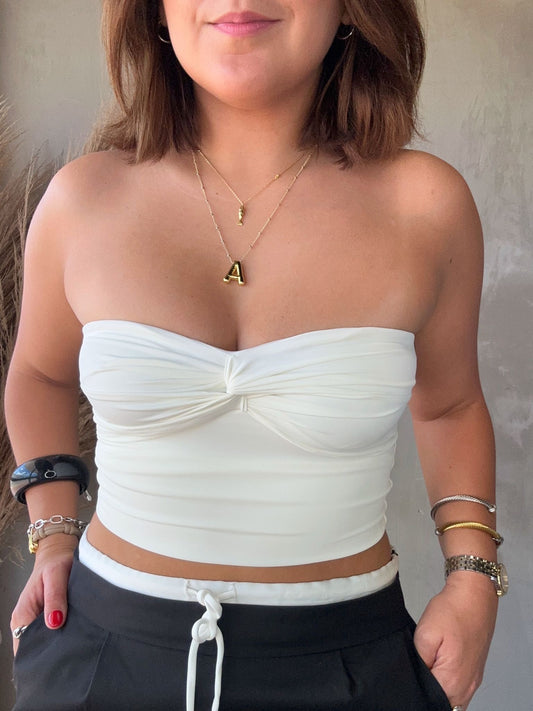 Lilith White Twist Top
