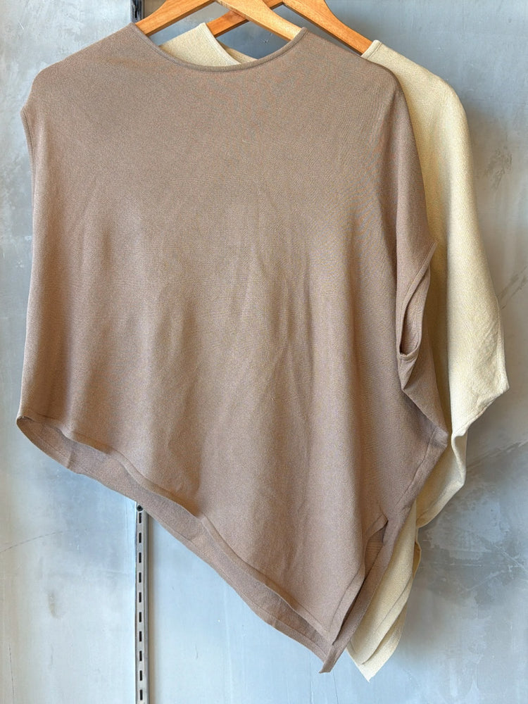 Lydia Brown Asymmetrical Blouse