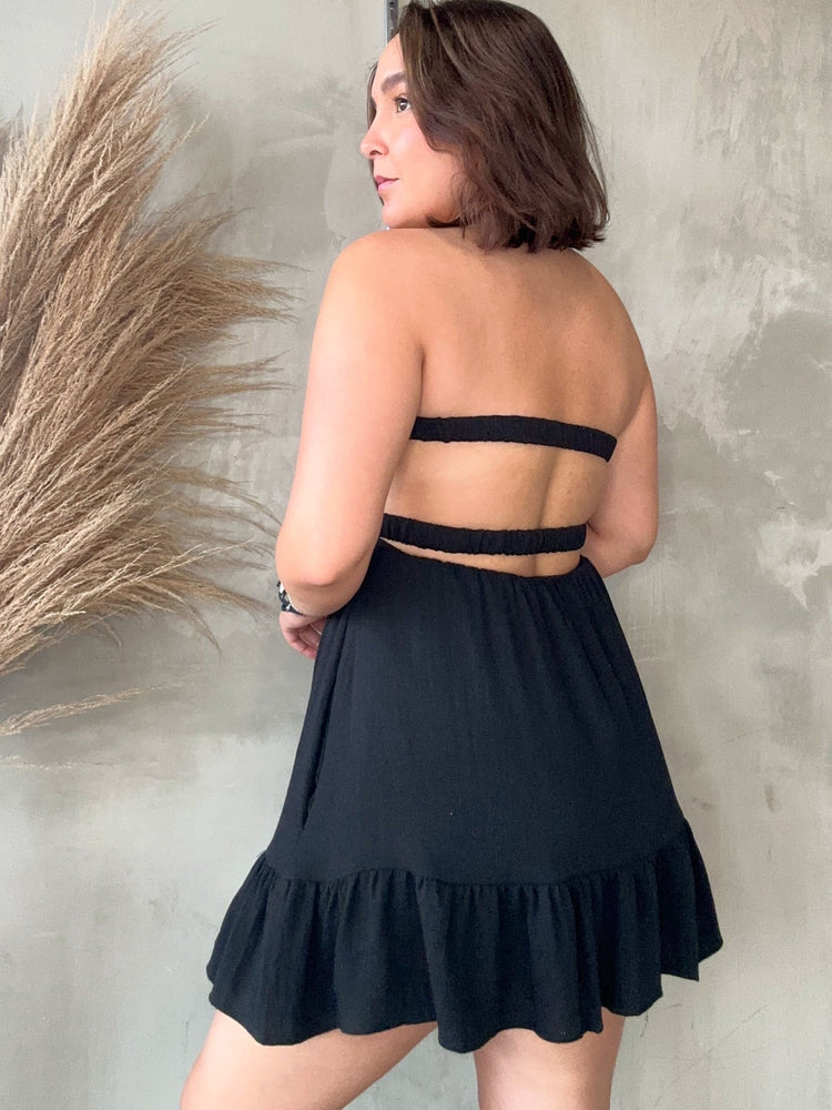 Kayla Black Strapless Romper