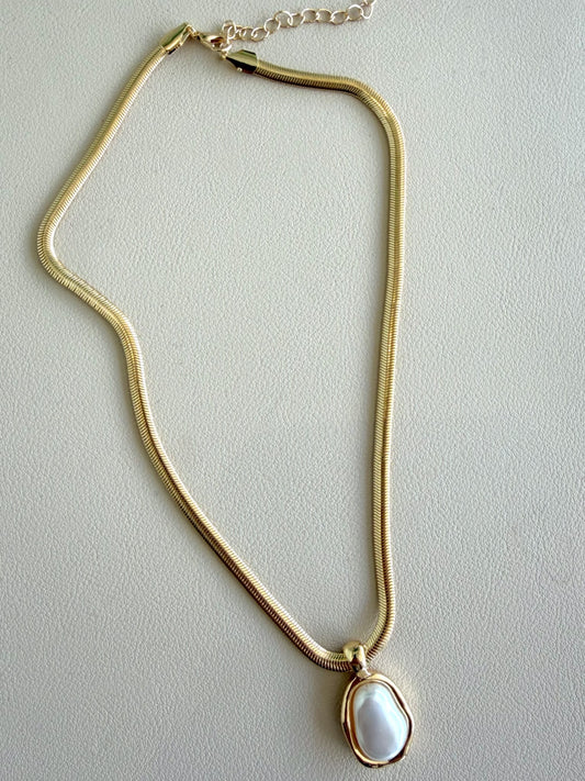 Pearl Gold Chain Necklace
